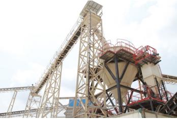 广东江门恒利石业，南方路机选粉机+V7干式制砂设备的应用